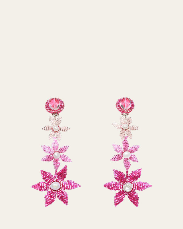 Tiered Pink Degrade Earrings